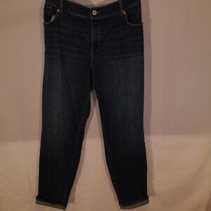 Chico's Ladies Size 3XL Platinum Denim Ultimate Fit Straight Leg Blue Jeans